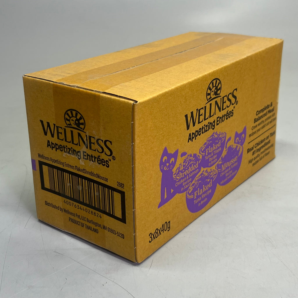WELLNESS (3 PACK) Appetizing Entrees Seafood & Poultry Wet Cat Food BB 03/27