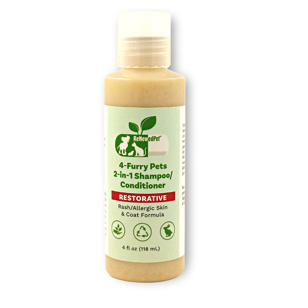 4-FURRY PETS 2-IN-1 * RESTORATIVE SHAMPOO & CONDITIONER